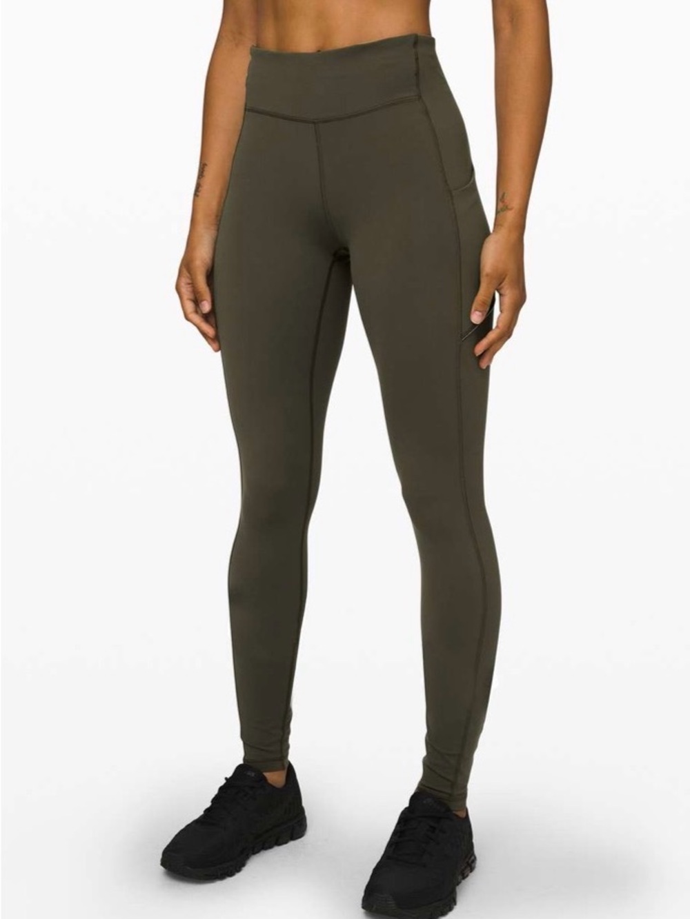 Lululemon Dark Olive Mid-Rise Speed Up Leggings - 31” - like new 💚🤎